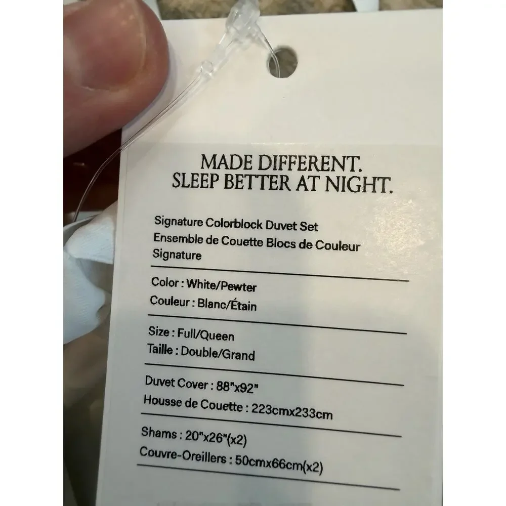 Boll & Branch Organic Cotton King Sheet Set White Pewter Trim NEW $378